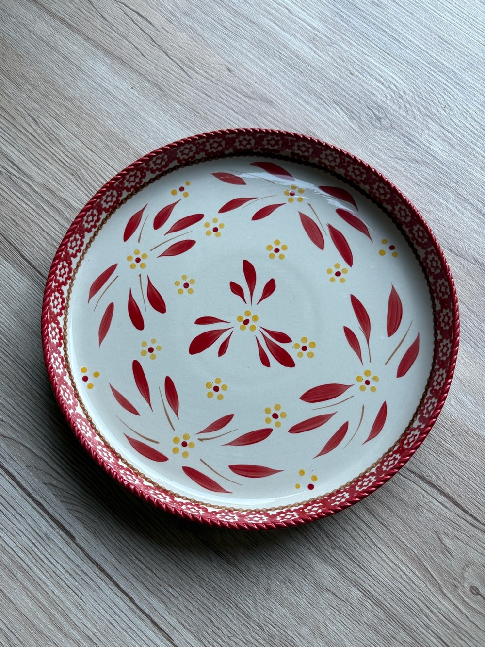Temp-Tations Old World Red 10.5” Dinner Plate